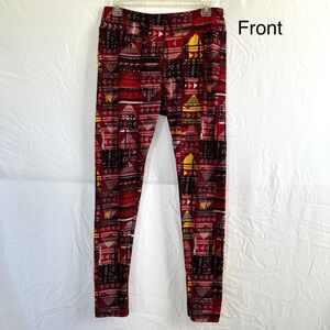 LuLaRoe Leggings with Colorful Geometric Pattern Size TC